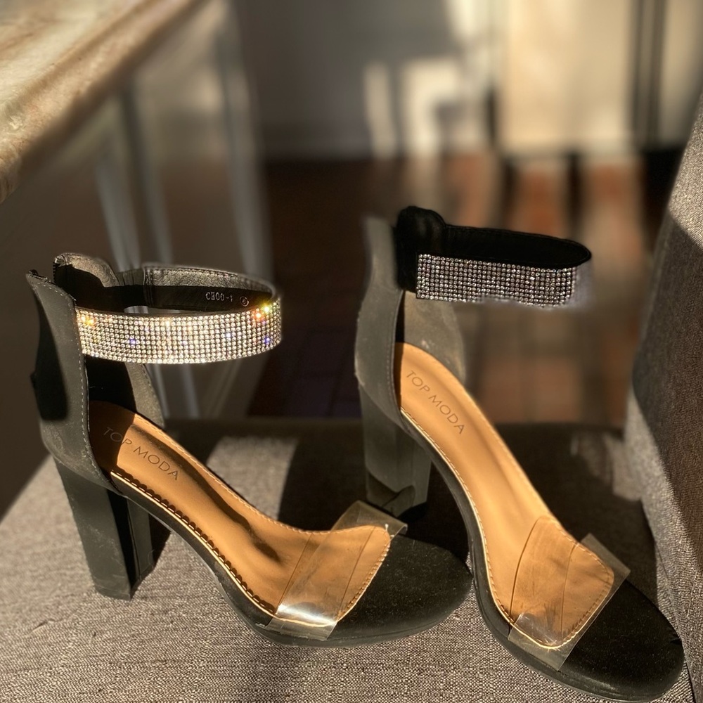Black heels with platform